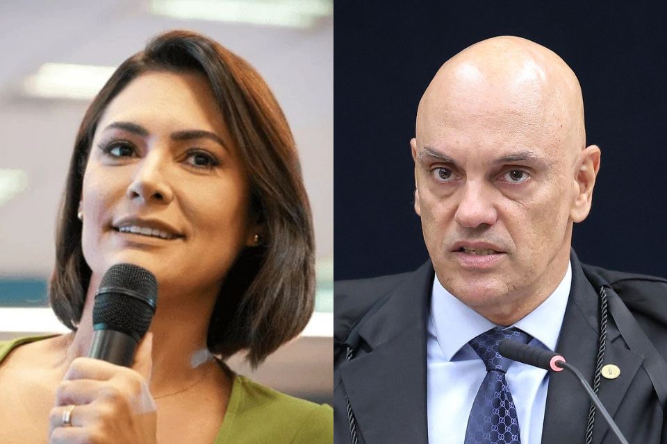 Michelle Bolsonaro chama Moraes de “irmão em Cristo” e cita possível conversão do ministro