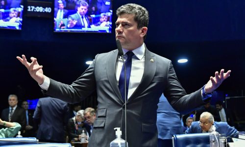 Plenário do Senado Federal durante sessão deliberativa ordinária. 

Na ordem do dia, deliberação da Medida Provisória nº 1.218, de 2024, e dos demais itens constantes da pauta publicada pela Secretaria-Geral da Mesa. 

Em pronunciamento, à bancada, senador Sergio Moro (União-PR).

Foto: Waldemir Barreto/Agência Senado
