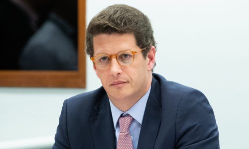 Brasília- DF. 06-11-2019- Ministro do Meio Ambiente, Senhor Ricardo Salles, durante esclarecimentos das causas e providências do governo, para conter o vazamento de petróleo nas praias do nordeste brasileiro.  Foto Lula Marques