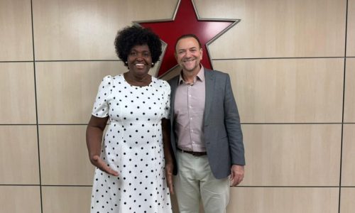 Benedita se reúne com Edinho Silva, presidente nacional do PT, após vitória sobre suplência ao Senado