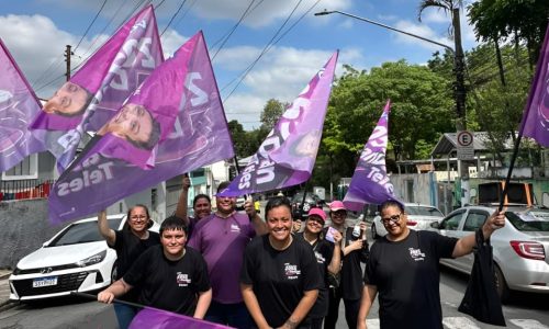 Dandan Teles transforma sábado em maratona de campanha pelas ruas de São Paulo