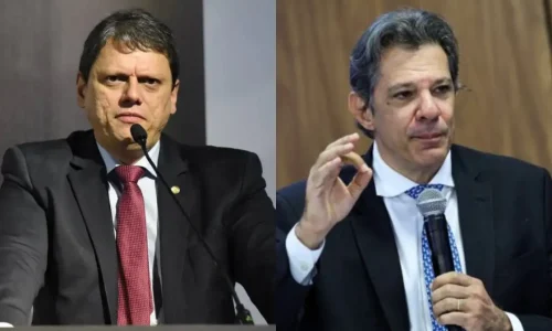 Nova pesquisa mostra queda na vantagem de Tarcísio sobre Haddad em São Paulo; governador tem 45,6% contra 34,1% do petista