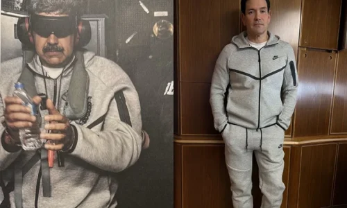 Rubio nega inspiração em Maduro para foto com abrigo da Nike: “Copiou”