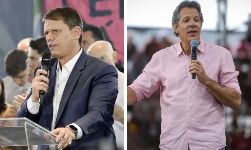 Real Time/Big Data em SP: Tarcísio tem 53% no 1º turno, e Haddad soma 36%