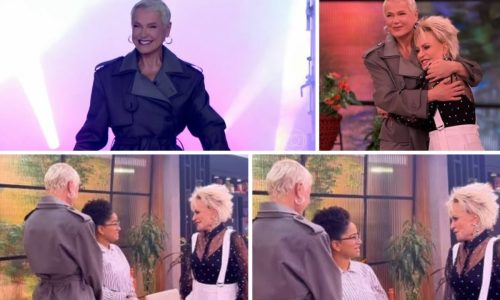 Xuxa chega de nave ao ‘Mais Você’, detona haters e surpreende Tia Milena